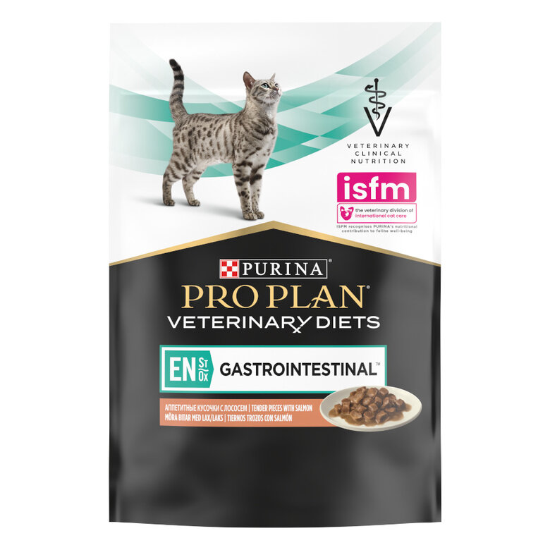 10 sobres x 85 g Pro Plan Veterinary Diets Feline En Gastrointestinal Salmón en Salsa sobre para gatos,  Imagen numero 2 10 sobres x 85 g Pro Plan Veterinary Diets Feline En Gastrointestinal Salmón en Salsa sobre para gatos, , large Imagen numero 2